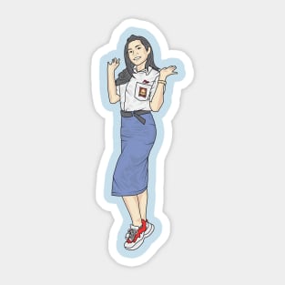 Schoolgirl Sticker